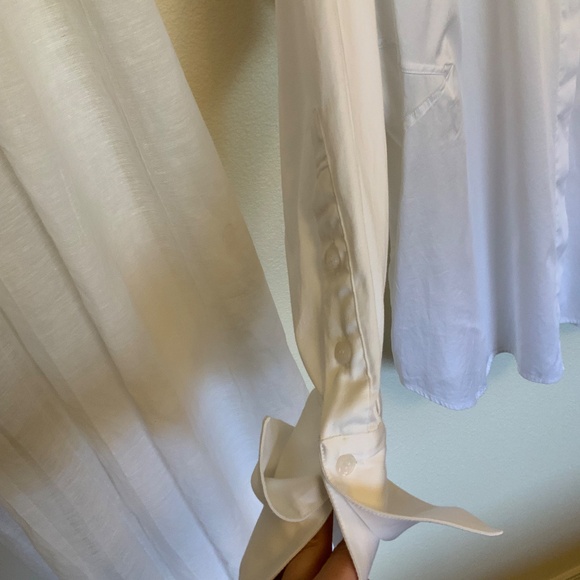 PLUS SIZE! Soft Surroundings Button Down Shirt White 1X - Picture 6 of 8